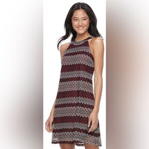 Candie's Purple, Black & Grey Sundress - Size Medium